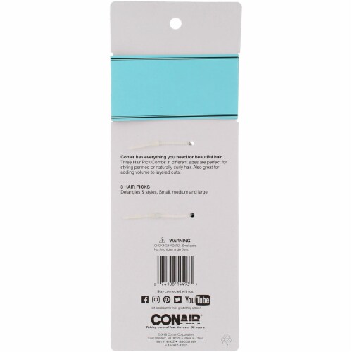 Conair Lift and Style Hair Combs, 3 pc Kroger