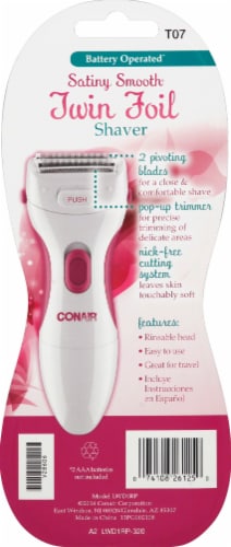 Conair® Satiny Smooth Twin Foil Shaver Perspective: back