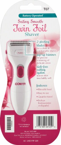Conair® Satiny Smooth Twin Foil Shaver Perspective: back