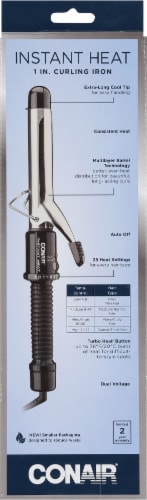 Conair® Instant Heat Curling Iron - Black/Silver Perspective: back