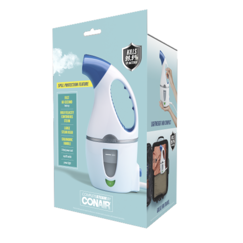 Conair® Complete Steam Fabric Steamer - White/Blue Perspective: back