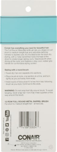 Conair Round Hot Curling Brush Perspective: back
