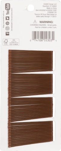 Conair® Brown Color Match Bobby Pins Perspective: back