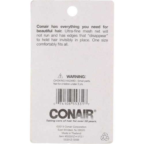 Conair Invisible Edge Hair Nets, Black, 3 Ct, 1 - Kroger