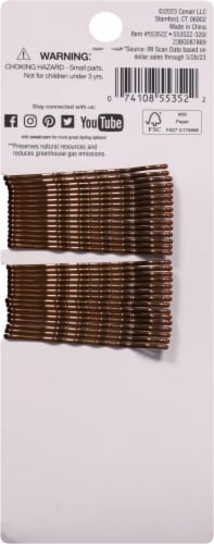 Conair Brown Bobby Pins Perspective: back