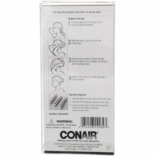 Conair Pin Twilrs Firm Hold Metal Hair Pins Perspective: back