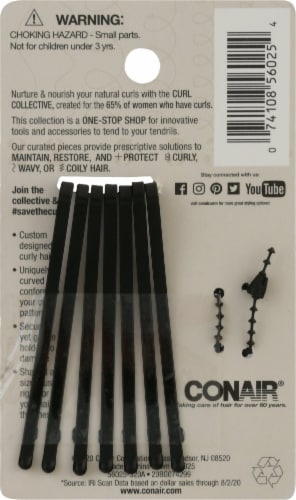 Conair® The Curl Collective Bobby Pins - Black Perspective: back