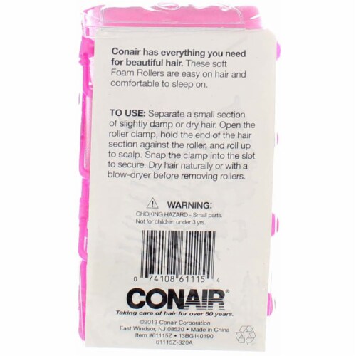 Conair foam rollers extra large foam hair rollers extra large pink 8
