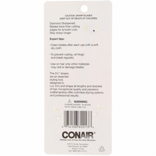 Conair® Trim Cut & Shape Barber Shears Perspective: back