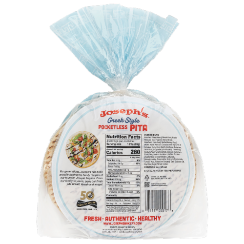 Joseph's™ Greek Style Pita Bread Perspective: back