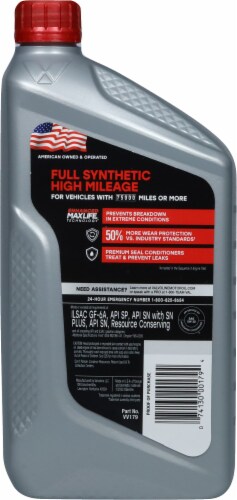 Valvoline™ 5W-30 Full Synthetic Motor Oil Perspective: back