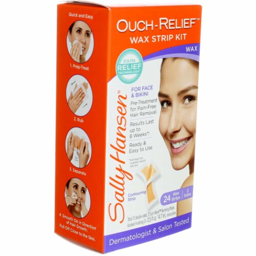 Sally Hansen Ouch-Relief Wax Strip Kit, 0.5 fl oz, 24 Ct Perspective: back