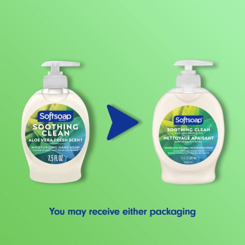 Softsoap Liquid Hand Soap Pump Soothing Aloe Vera Perspective: back