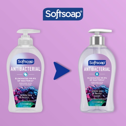 Softsoap White Tea & Berry Fusion Antibacterial Hand Soap Perspective: back