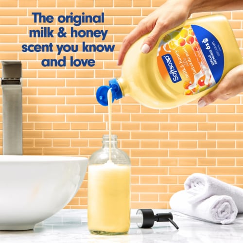 Softsoap Liquid Hand Soap Refill Moisturizing Milk & Honey Scent Perspective: back