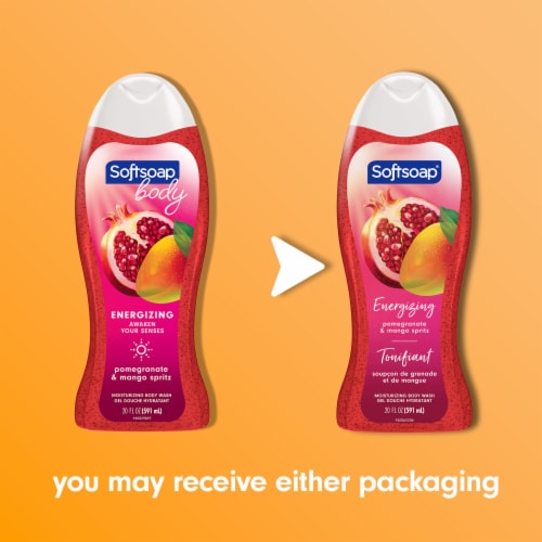Softsoap Moisturizing Body Wash Juicy Pomegranate and Mango Perspective: back