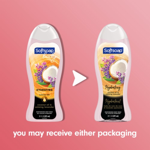 Softsoap Moisturizing Body Wash Luminous Oils Coconut Oil & Lavender Perspective: back