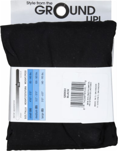 L'eggs® Size A Black Microfiber Tights Perspective: back