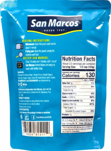 San Marcos Chipotle Refried Pinto Beans Perspective: back