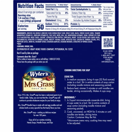 MRS. GRASS Noodle Soup Mix Perspective: back