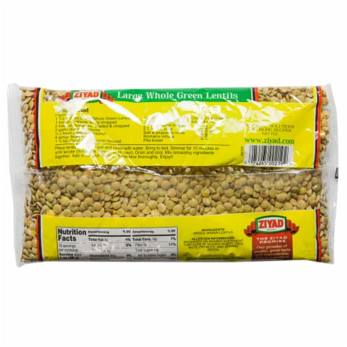 Ziyad® Large Whole Lentils Perspective: back