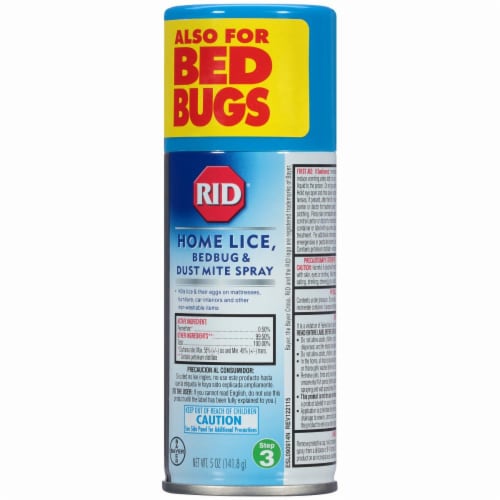 RID Home Lice Bedbug & Dust Mite Aerosol Spray Perspective: back