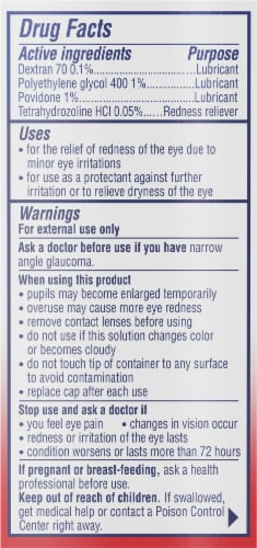 Visine Advanced Redness + Irritation Relief Eye Drops Perspective: back