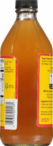 Bragg® Organic Apple Cider Vinegar with the Mother Perspective: back