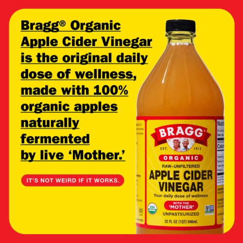 Bragg® Organic Apple Cider Vinegar with the Mother Perspective: back