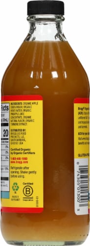 Bragg® Pineapple Turmeric Blend Organic Raw Unfiltered Apple Cider Vinegar Perspective: back