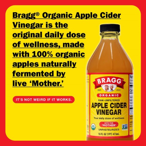 Bragg® Organic Honey Apple Cider Vinegar Perspective: back