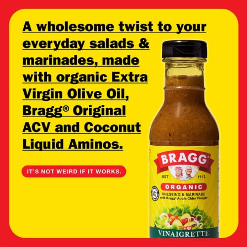 Bragg® Organic Apple Cider Vinegar Vinaigrette Salad Dressing & Marinade Perspective: back