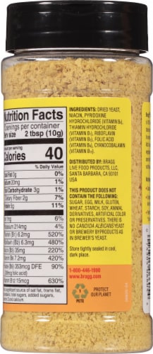 Bragg Nutritional Yeast Seasoning Perspective: back