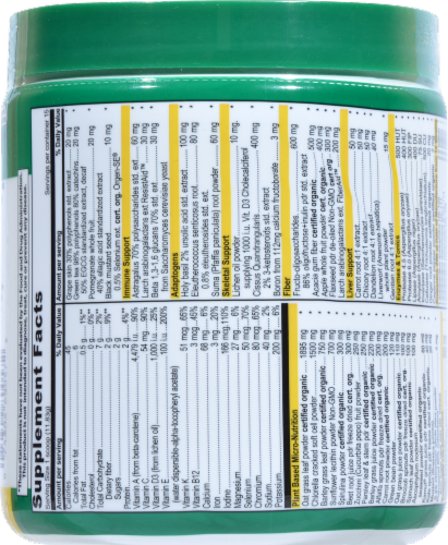 Vibrant Health Green Vibrance +25 Billion Probiotics Dietary Supplement Perspective: back
