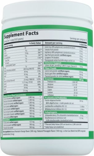 Vibrant Health® Vibrance™ Energy Greens & Probiotics Perspective: back