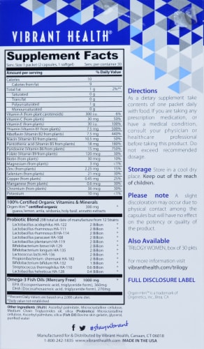 Vibrant Health Trilogy Men's Power Packets Perspective: back
