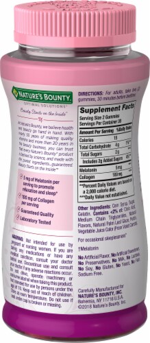 Nature's Bounty Optimal Solutions Gorgeous Sleep Melatonin Gummies Perspective: back