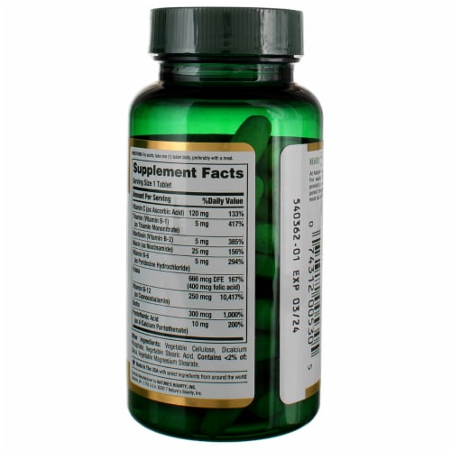 Nature's Bounty® B-Complex Time Release Tablets Perspective: back