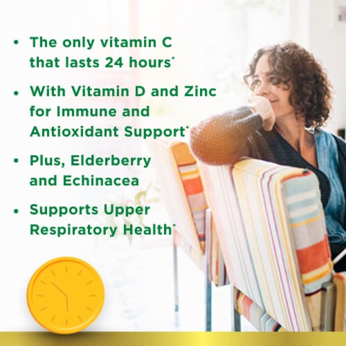 Nature's Bounty® Immune 24 Hour+ Dietary Supplement Softgels Perspective: back