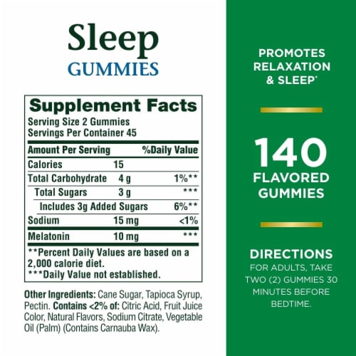 Nature's Bounty® Blueberry Melatonin Sleep Gummies 10mg Perspective: back