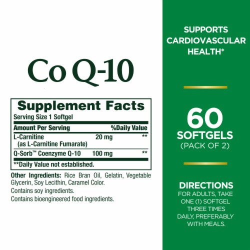 Nature's Bounty Co Q-10 Softgels, 100 Mg Perspective: back