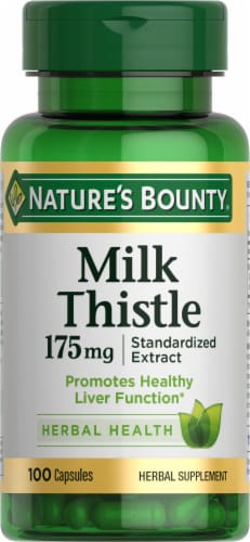 Nature's Bounty Milk Thistle 175mg Capsules Perspective: back