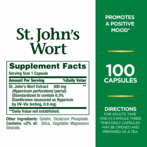 Nature's Bounty® St. John's Wort Capsules 300mg Perspective: back