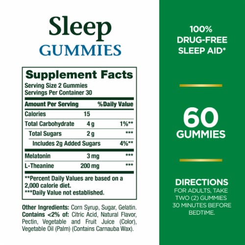 Nature's Bounty® Tropical Punch Sleep Melatonin Gummies Perspective: back