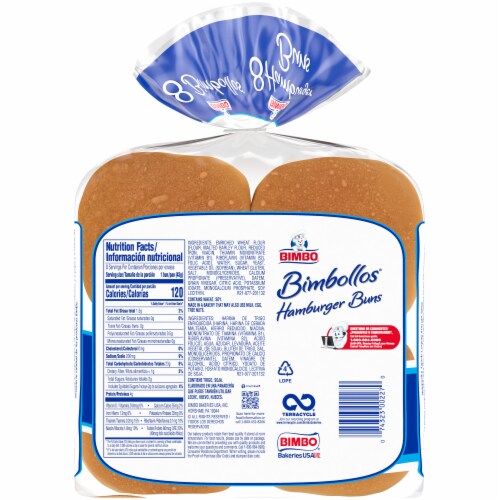 Bimbo® Bimbollos® Hamburger Buns Perspective: back