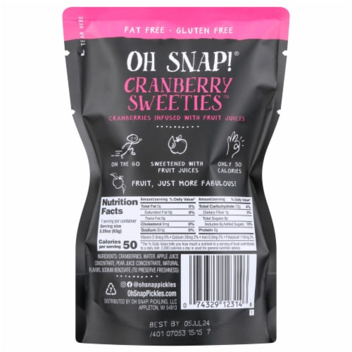 OH SNAP!® Cranberry Sweeties™ Pouch Perspective: back