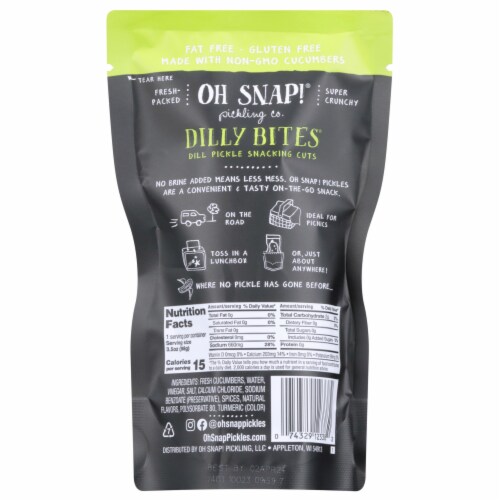 Oh Snap!® Dilly Bites® Pickles Perspective: back