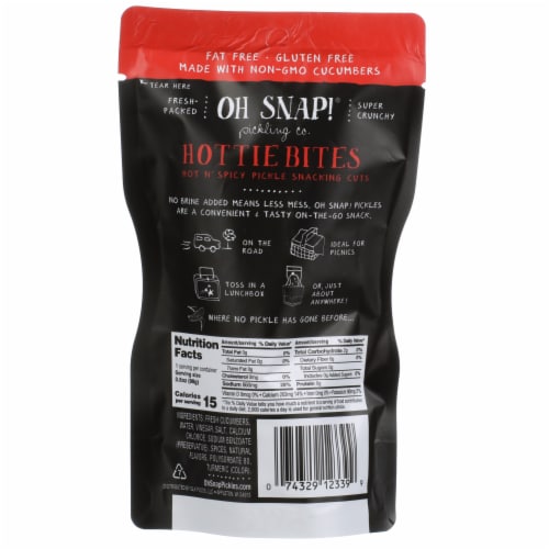 Oh Snap!® Pickling Co. Hottie Bites Pickle Cuts Perspective: back