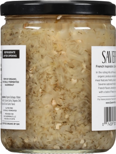Saverne® French Dill Organic Artisan Sauerkraut Perspective: back