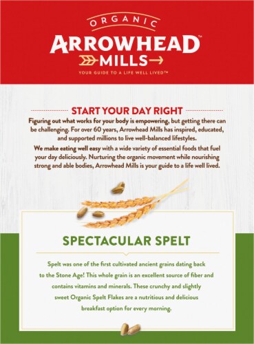Arrowhead­ Mills™ Spelt Flakes Organic Cereal Perspective: back